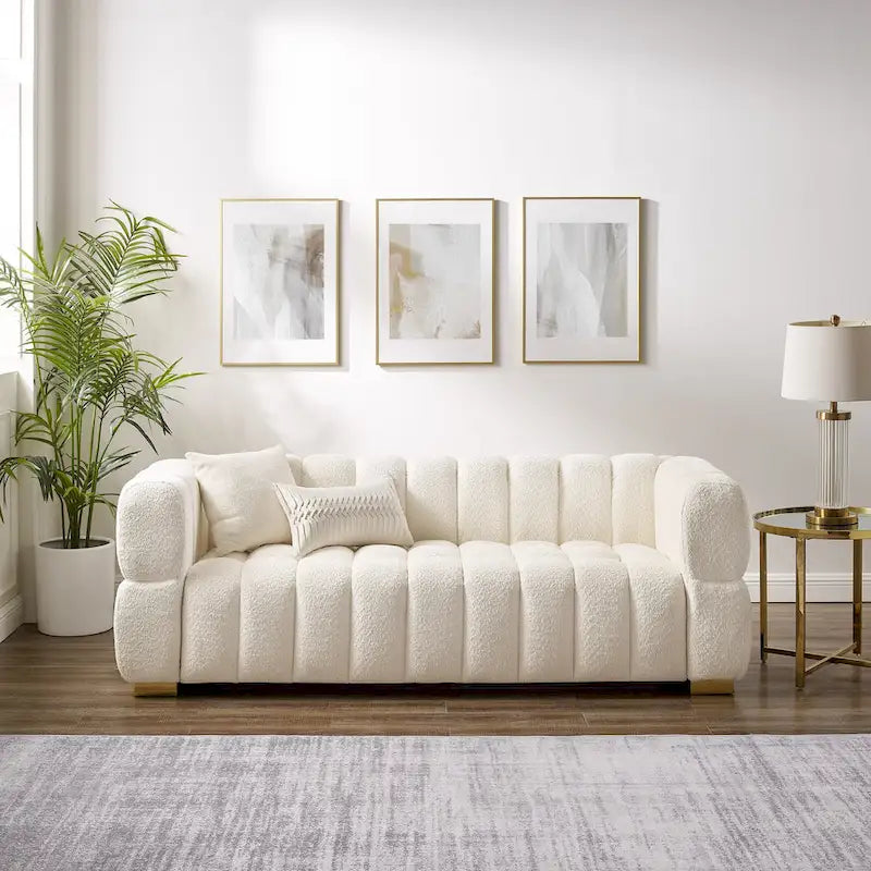 Canapé moderne VANOMi 85 pouces, canapé confortable et décontracté – 85 x 33,86