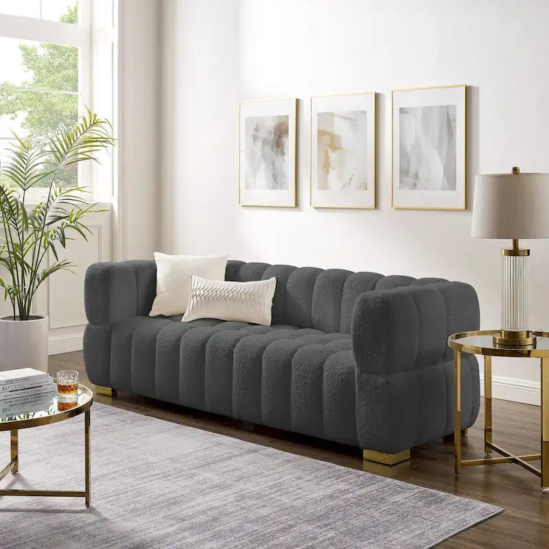 Canapé moderne VANOMi 85 pouces, canapé confortable et décontracté – 85 x 33,86