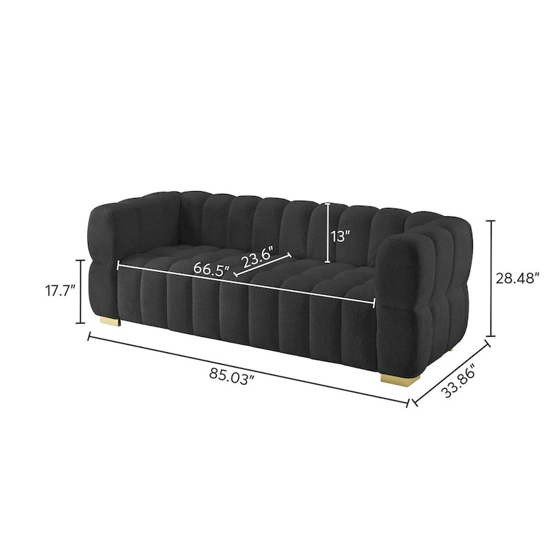 Canapé moderne VANOMi 85 pouces, canapé confortable et décontracté – 85 x 33,86