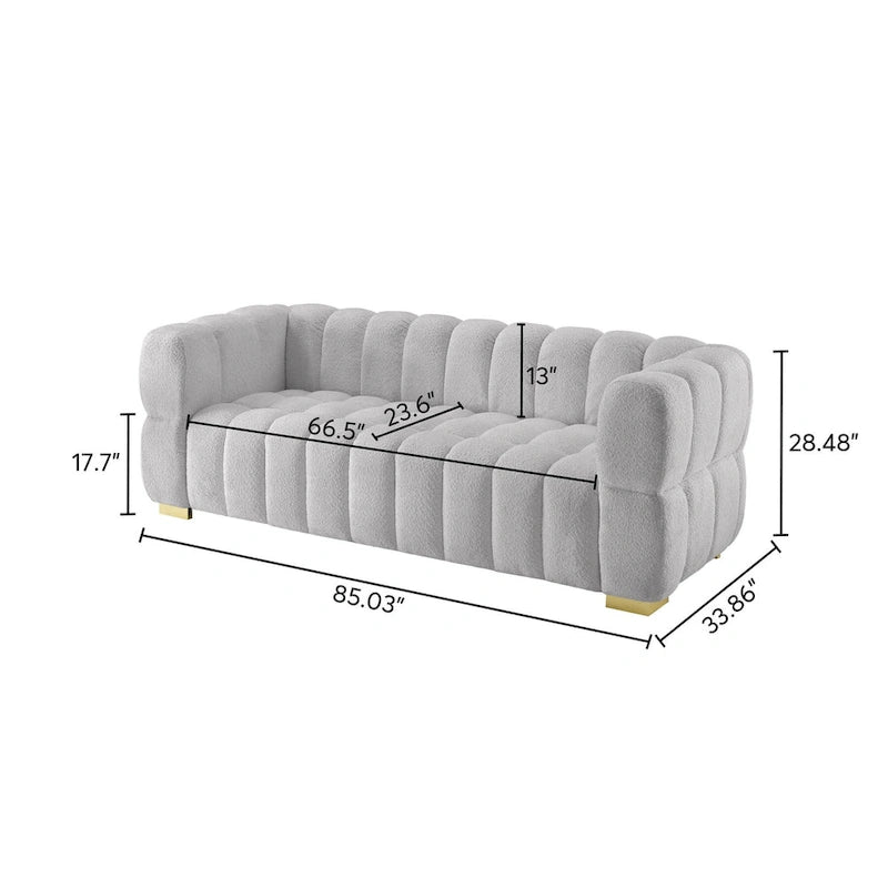 Canapé moderne VANOMi 85 pouces, canapé confortable et décontracté – 85 x 33,86