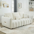 [video] MH 82 Premium Teddy fabric Sofa with 3 Back Pillows and 3 back Cushions Solid Wood Frame 3-Seater Sofa, Oversized Uphol