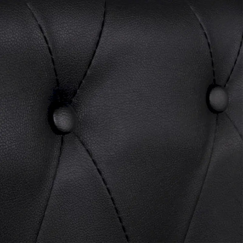 vidaXL Ensemble de canapés Chesterfield 2 et 3 places en similicuir noir