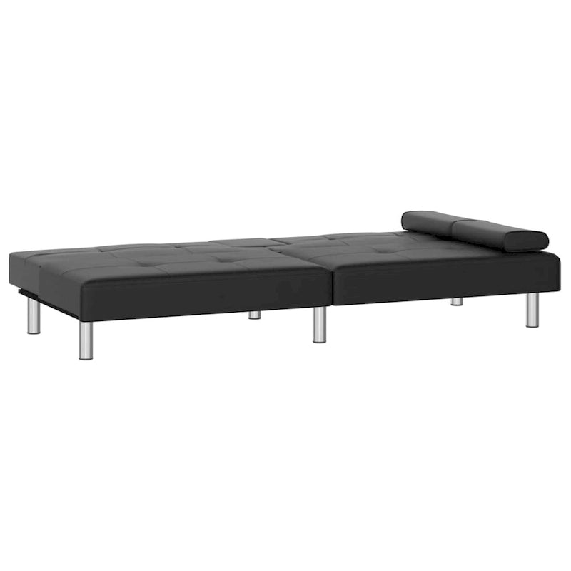 vidaXL Canapé-lit pliant avec porte-gobelets en similicuir - 78,7 x 35 x 27,6