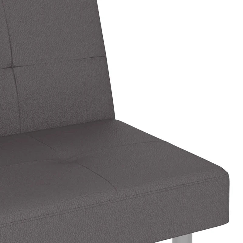 vidaXL Canapé-lit pliant avec porte-gobelets en similicuir - 78,7 x 35 x 27,6