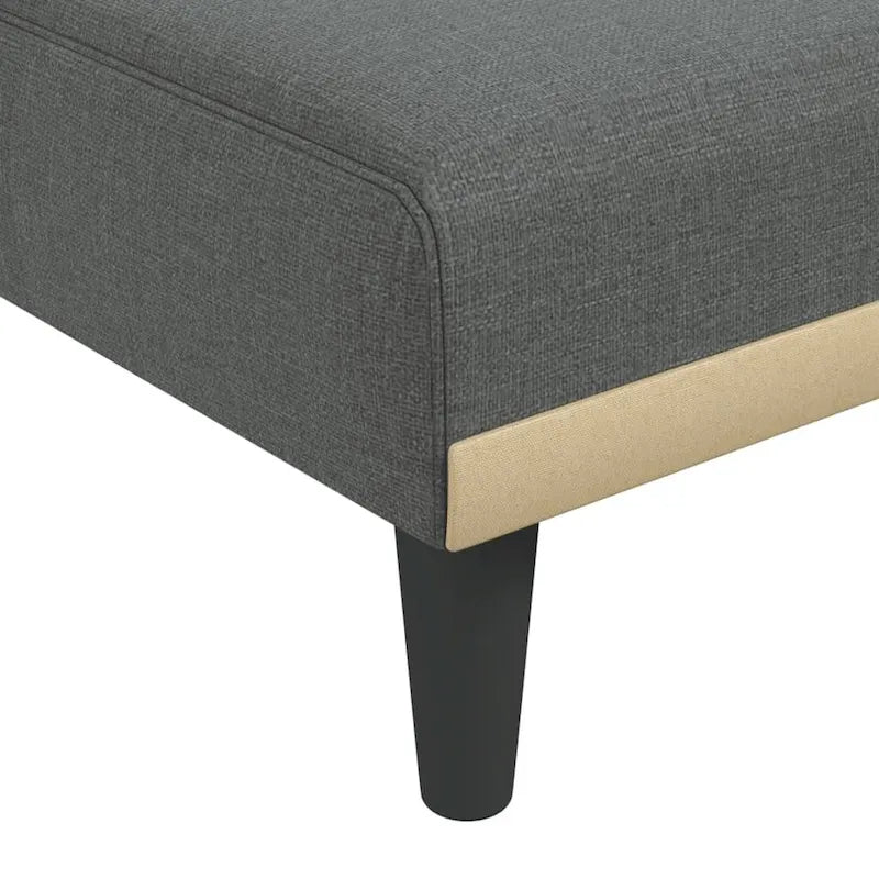 Canapé-lit d'angle vidaXL Gris foncé 255 x 140 x 70 cm Tissu - 255 x 140 x 70