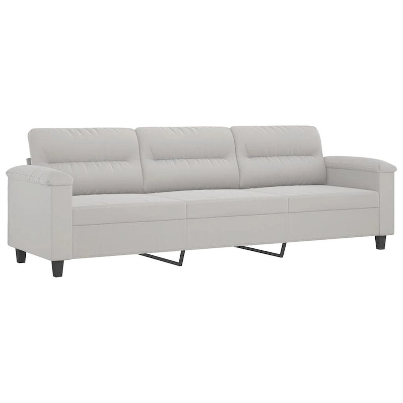 vidaXL Canapé Moderne Fauteuil d'appoint rembourré avec repose-pieds Tissu microfibre