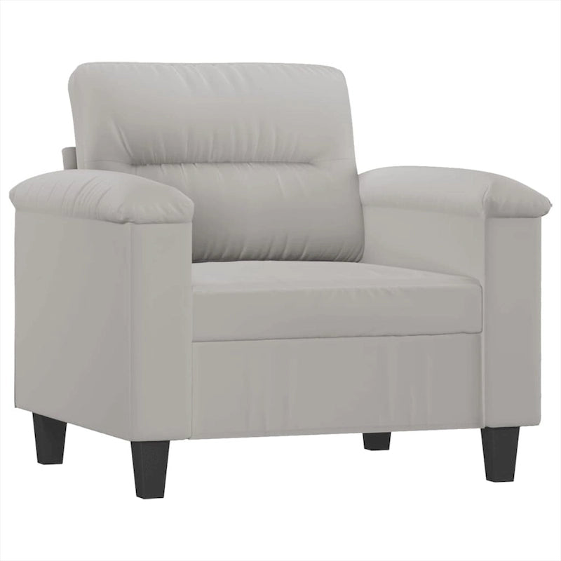 vidaXL Canapé Moderne Fauteuil d'appoint rembourré avec repose-pieds Tissu microfibre