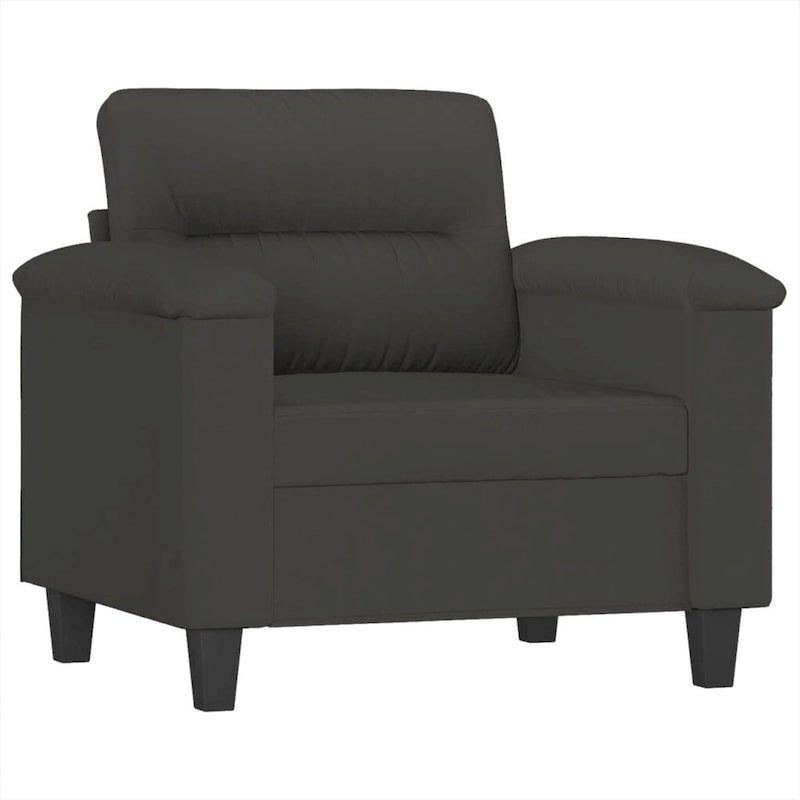 vidaXL Canapé Moderne Fauteuil d'appoint rembourré avec repose-pieds Tissu microfibre