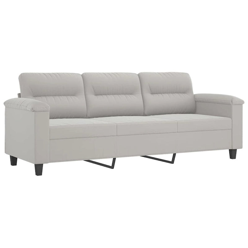 vidaXL Canapé Moderne Fauteuil d'appoint rembourré avec repose-pieds Tissu microfibre