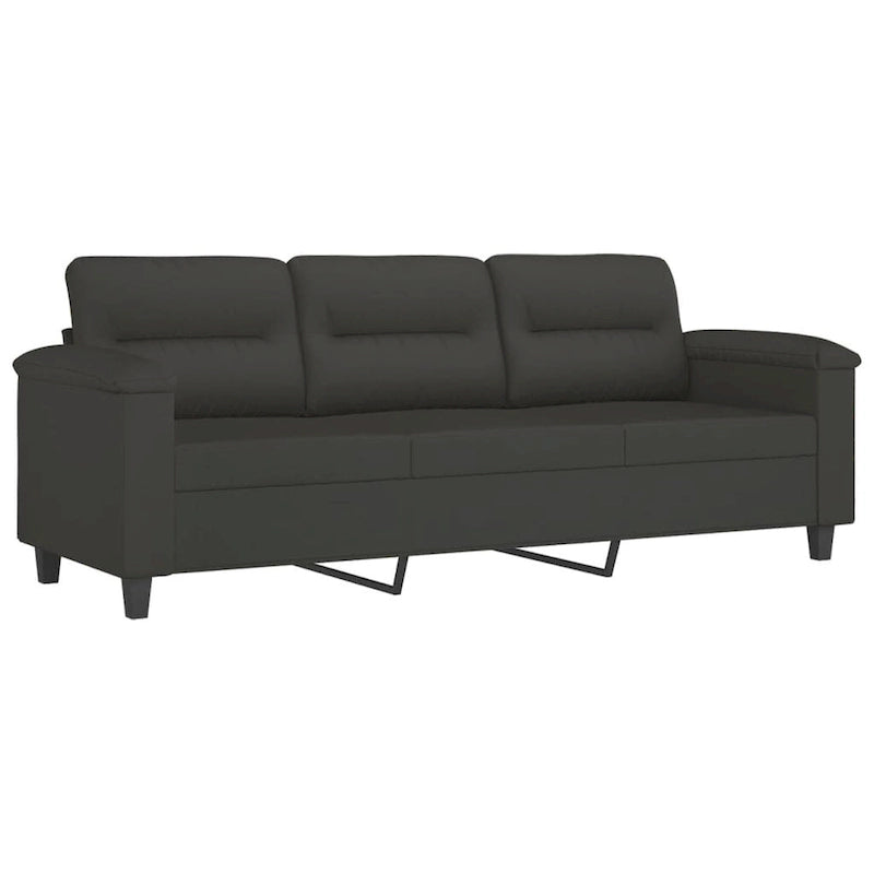 vidaXL Canapé Moderne Fauteuil d'appoint rembourré avec repose-pieds Tissu microfibre