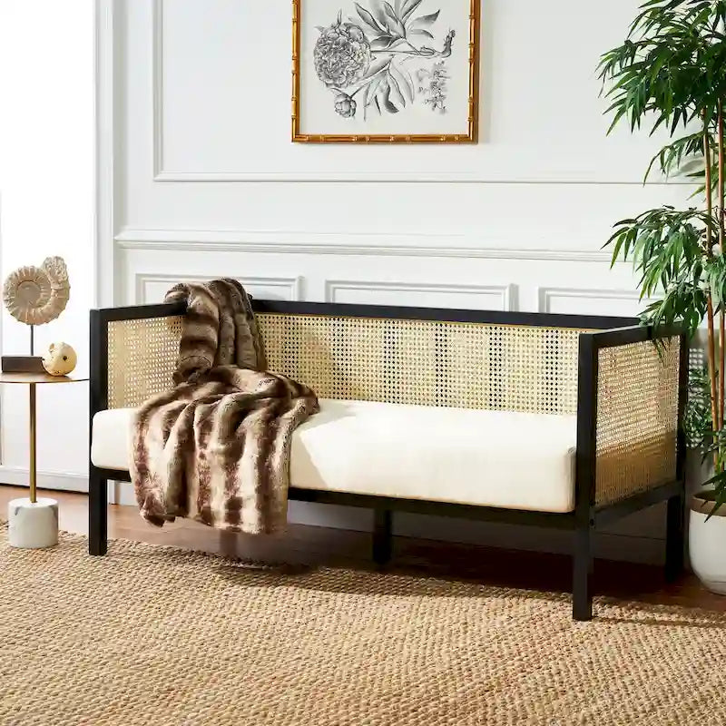 Canapé en rotin SAFAVIEH Mandie - 29 L x 62 P x 30 H - 29Lx62Px29H