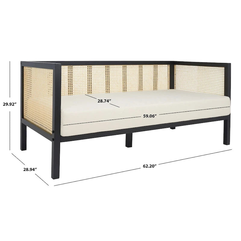 Canapé en rotin SAFAVIEH Mandie - 29 L x 62 P x 30 H - 29Lx62Px29H