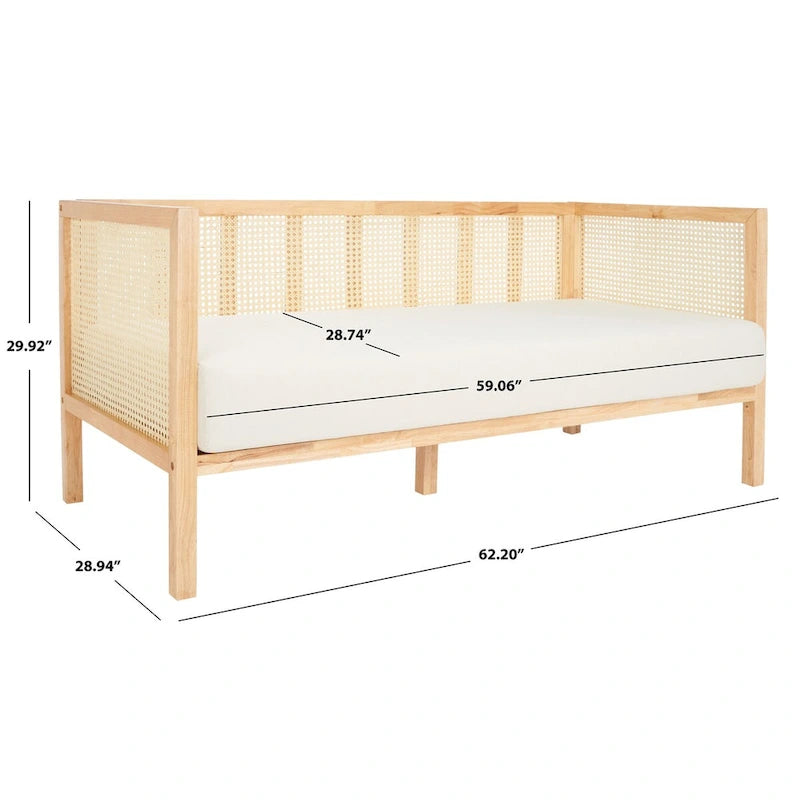 Canapé en rotin SAFAVIEH Mandie - 29 L x 62 P x 30 H - 29Lx62Px29H