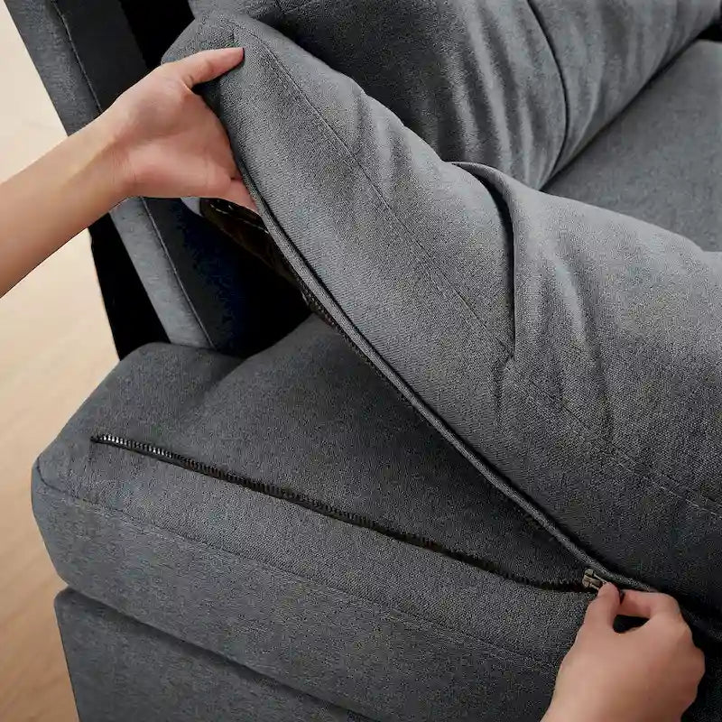 Canapé d'angle en U 4 places avec double méridienne pour salon