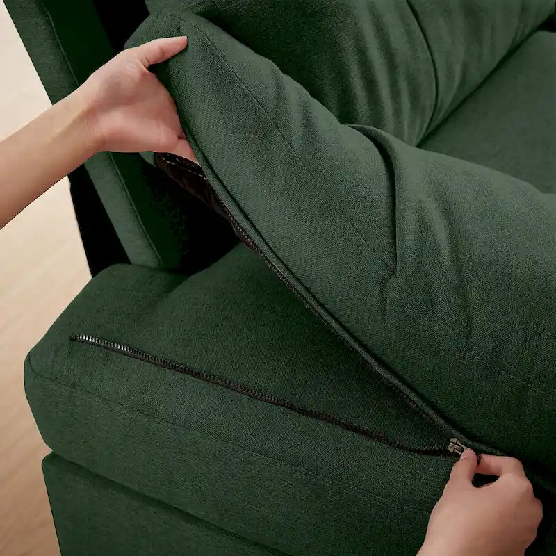 Canapé d'angle en U 4 places avec double méridienne pour salon