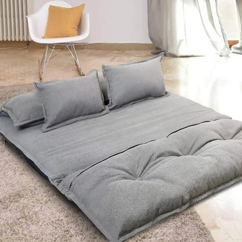 Fauteuil-lit de relaxation ergonomique moderne en tissu avec cadre métallique