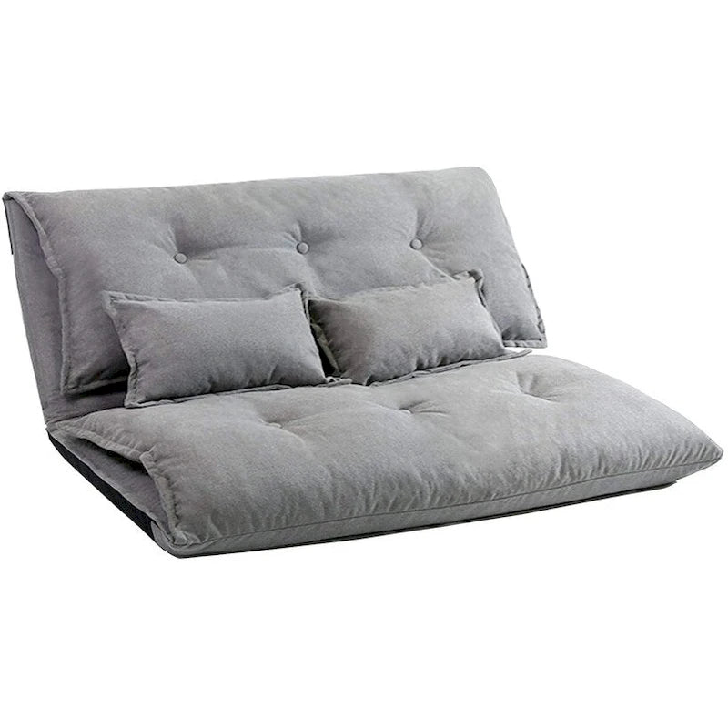 Fauteuil-lit de relaxation ergonomique moderne en tissu avec cadre métallique