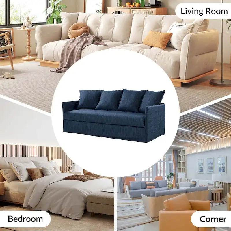 Canapé déhoussable Gottfried 80 avec coussins amovibles par HULALA HOME