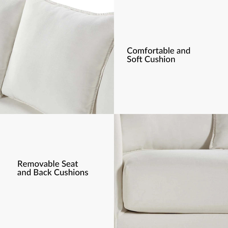 Canapé déhoussable Gottfried 80 avec coussins amovibles par HULALA HOME