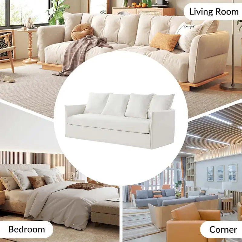 Canapé déhoussable Gottfried 80 avec coussins amovibles par HULALA HOME