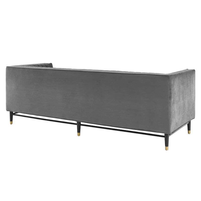 Canapé Devote Channel en Velours Haute Performance Capitonnage Canale