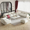 Ensembles de canapés modernes 3 pièces en velours chenille pour salon, comprenant un fauteuil, une causeuse, un canapé trois places et un ottoman.