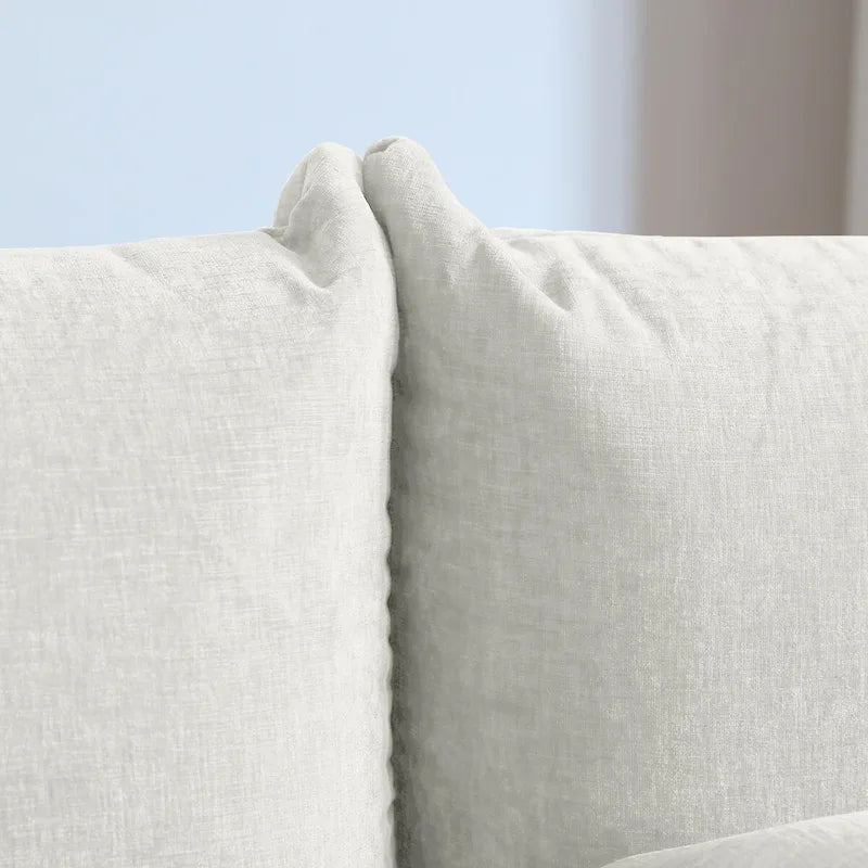 Ensembles de canapés modernes 3 pièces en velours chenille pour salon, comprenant un fauteuil, une causeuse, un canapé trois places et un ottoman.