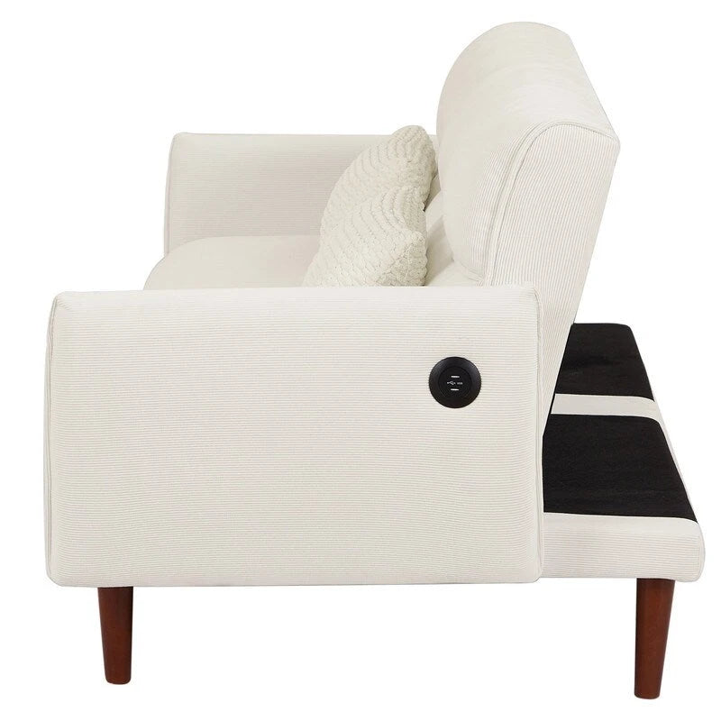 GEITIN Canapé-Lit Futon Convertible avec 2 Oreillers