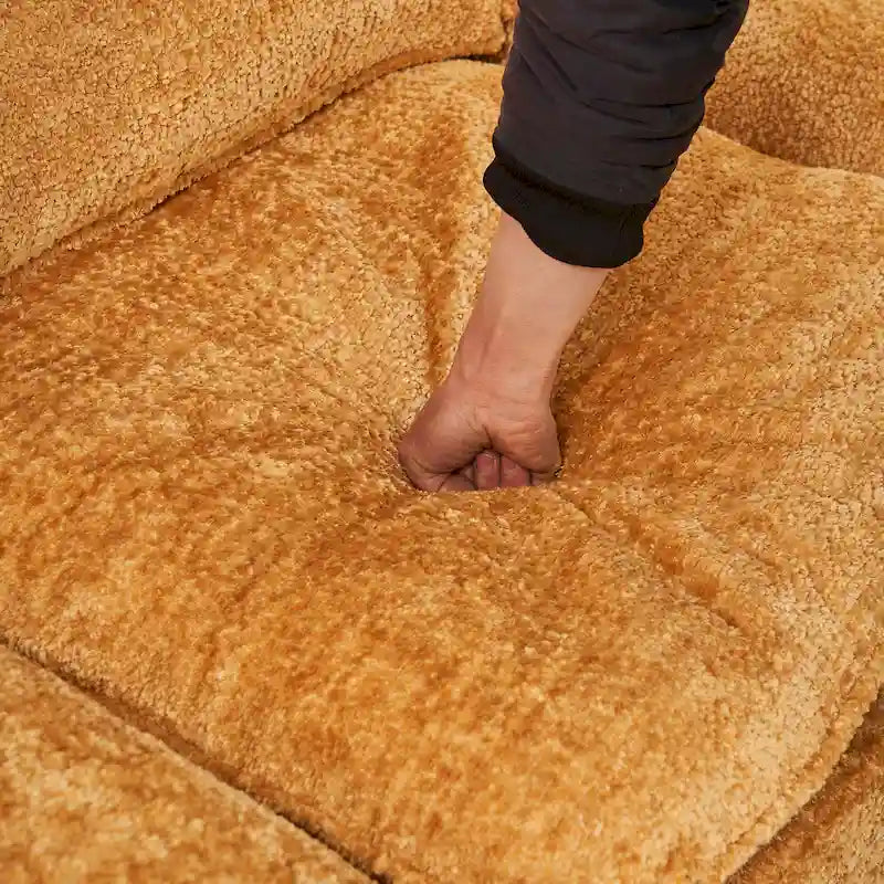 Canapé moderne 3 places avec pouf et méridienne