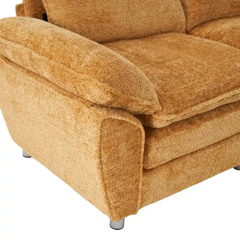 Canapé moderne 3 places avec pouf et méridienne