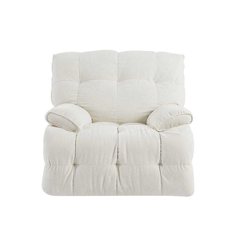 Fauteuil inclinable pivotant à 360 degrés en tissu pour salon