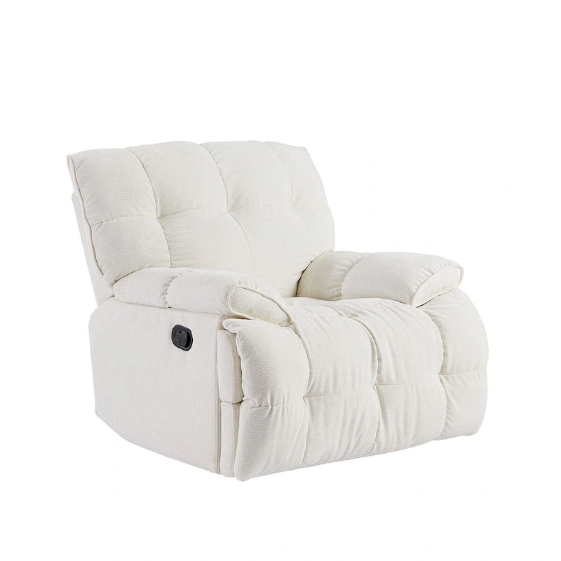 Fauteuil inclinable pivotant à 360 degrés en tissu pour salon
