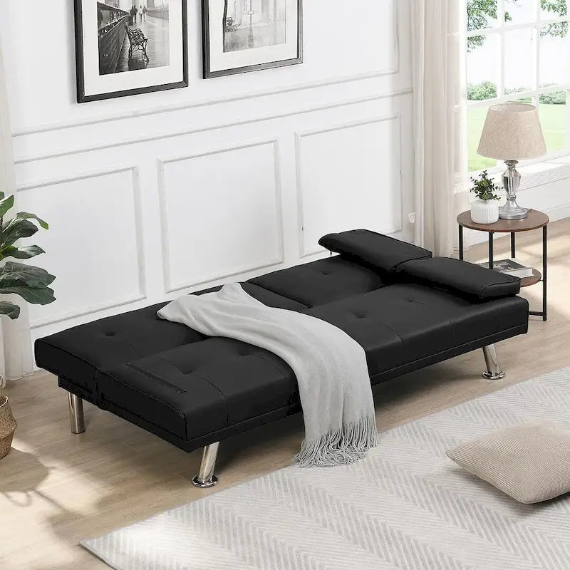 Canapé convertible moderne réglable - Canapé double inclinable en similicuir