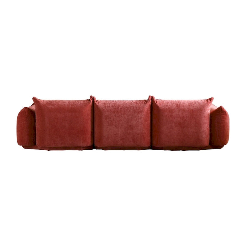 Canapé 3 places moderne et confortable, Canapé d'angle modulaire en chenille 3 places avec coussin épais