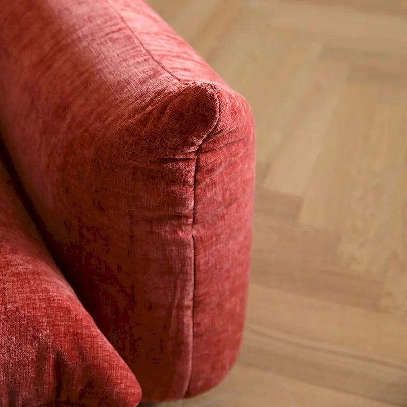 Canapé 3 places moderne et confortable, Canapé d'angle modulaire en chenille 3 places avec coussin épais
