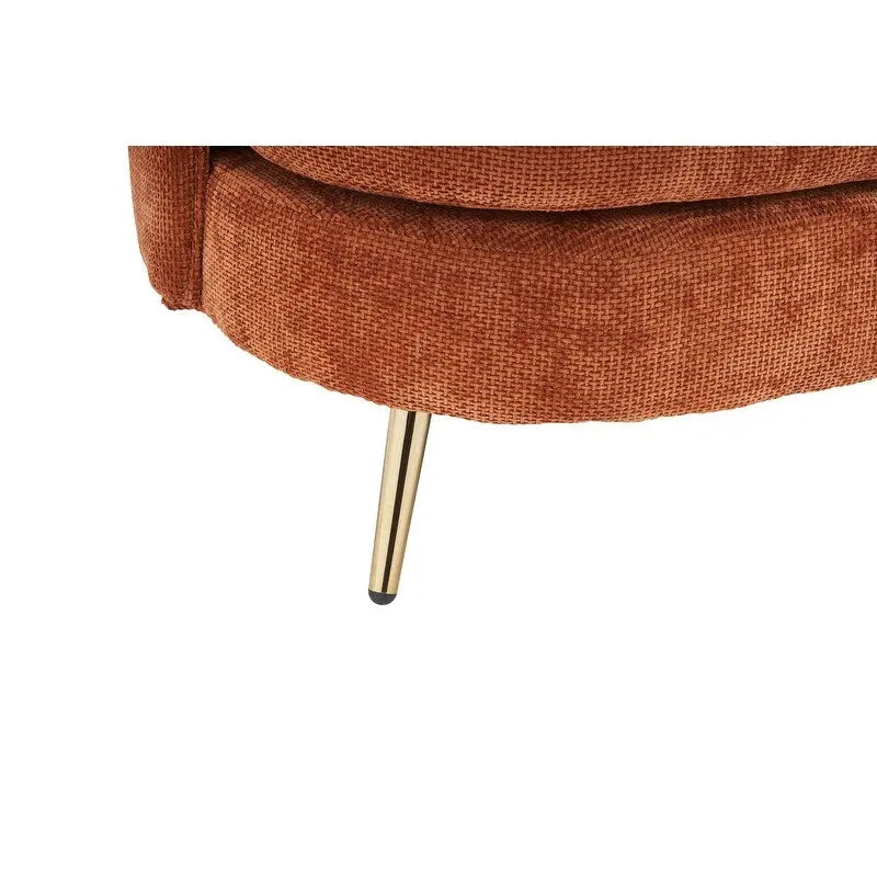 Canapé Rembourré avec Pieds en Métal Doré, Petit Canapé pour Salon, Salle de Lecture, Chambre, Appartement, Petit Espace, Dortoir