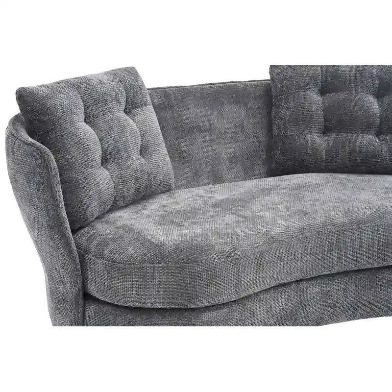 Canapé Rembourré avec Pieds en Métal Doré, Petit Canapé pour Salon, Salle de Lecture, Chambre, Appartement, Petit Espace, Dortoir