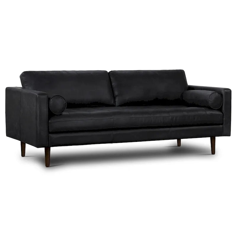 Canapé Poly & Bark Napa 88,5 po - Cuir véritable italien