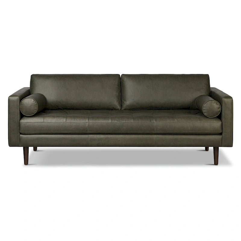 Canapé Poly & Bark Napa 88,5 po - Cuir véritable italien