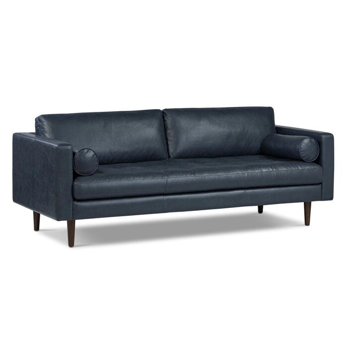 Canapé Poly & Bark Napa 88,5 po - Cuir véritable italien