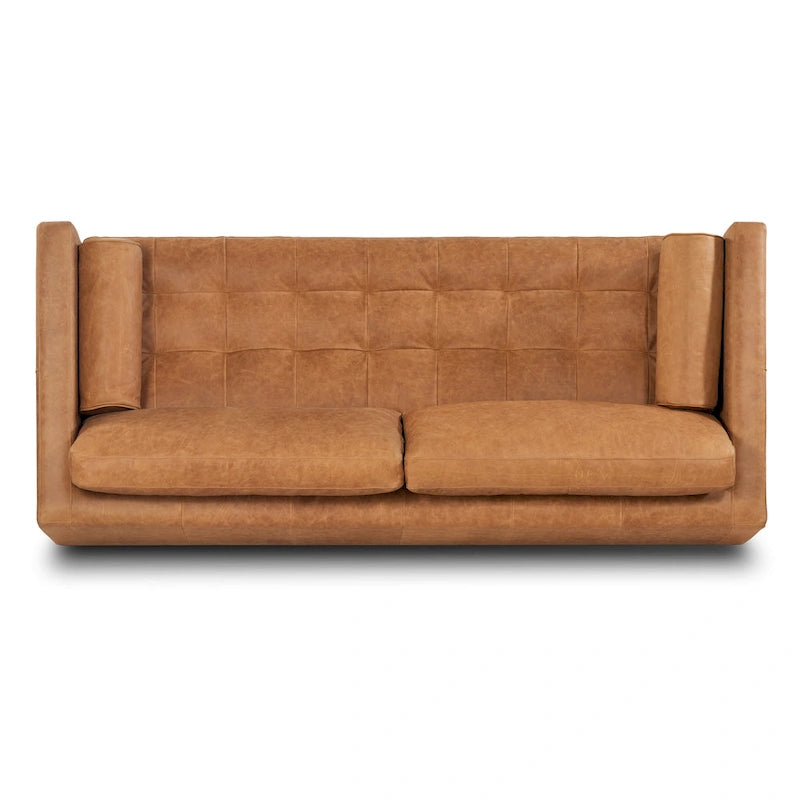 Canapé Poly & Bark Napa 88,5 po - Cuir véritable italien