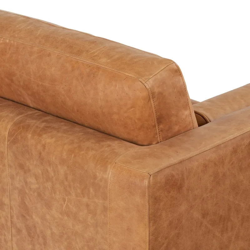 Canapé Poly & Bark Napa 88,5 po - Cuir véritable italien