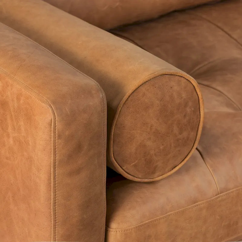 Canapé Poly & Bark Napa 88,5 po - Cuir véritable italien