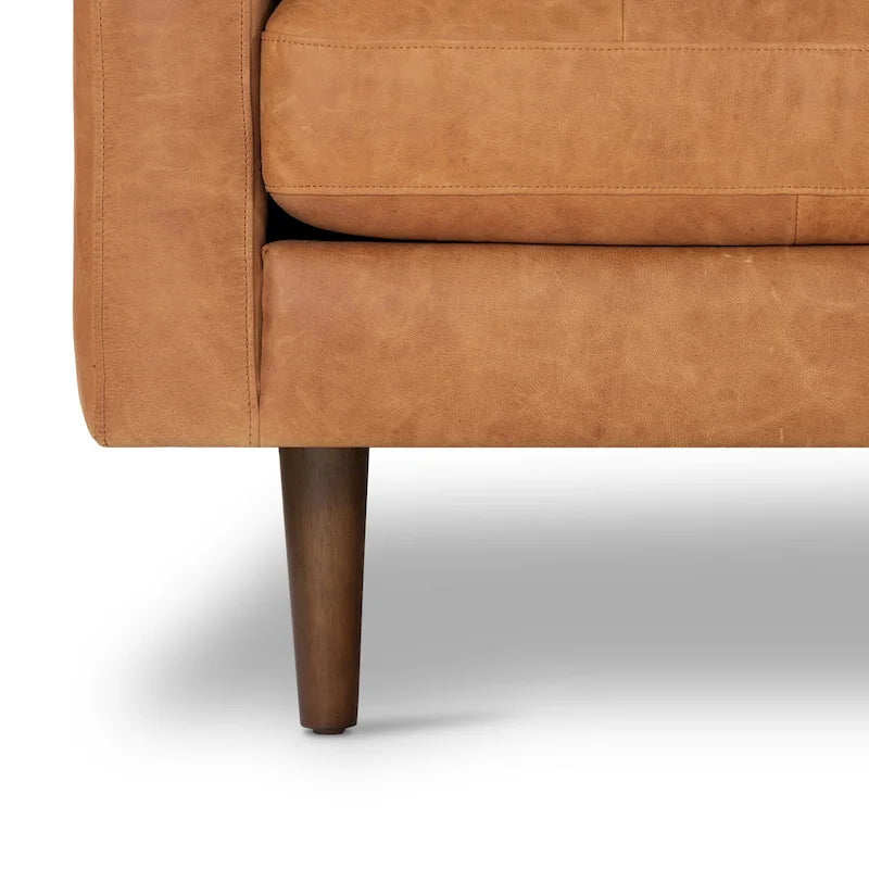 Canapé Poly & Bark Napa 88,5 po - Cuir véritable italien
