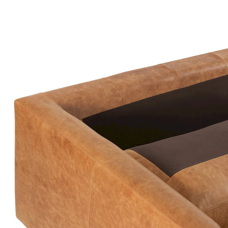 Canapé Poly & Bark Napa 88,5 po - Cuir véritable italien