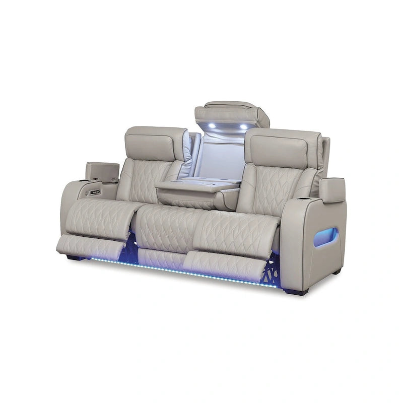 Canapé inclinable électrique Signature Design by Ashley Boyington gris - 86 L x 38,5 P x 44,5 H