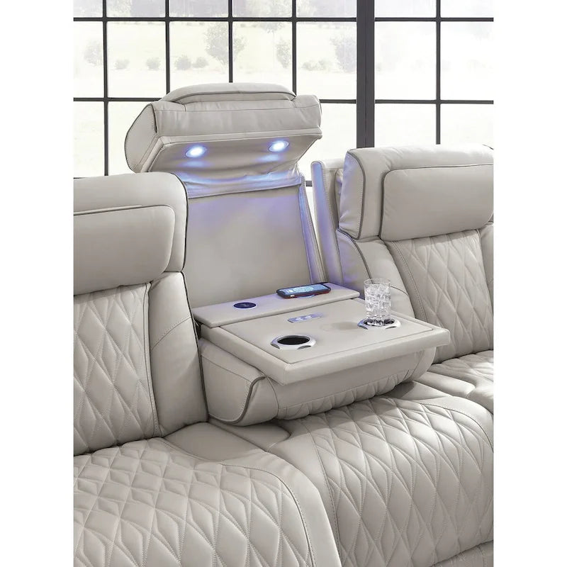 Canapé inclinable électrique Signature Design by Ashley Boyington gris - 86 L x 38,5 P x 44,5 H