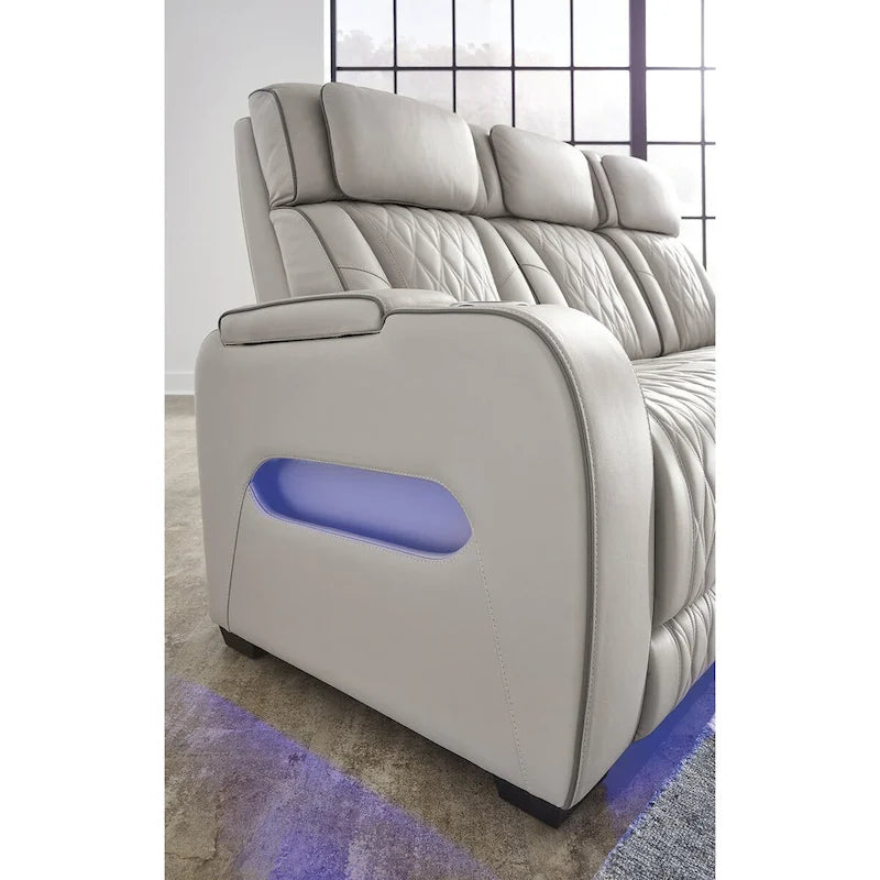 Canapé inclinable électrique Signature Design by Ashley Boyington gris - 86 L x 38,5 P x 44,5 H