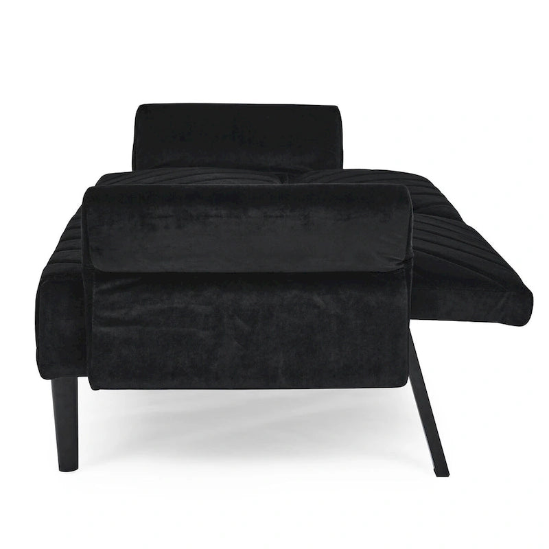 Canapé-lit convertible 87 Velvet pliant avec accoudoirs réglables