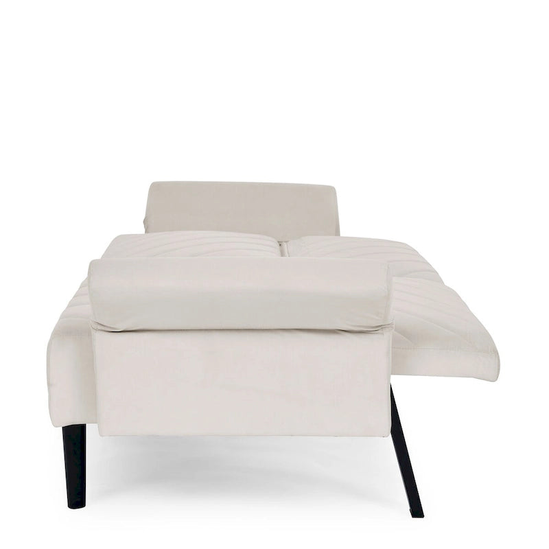 Canapé-lit convertible 87 Velvet pliant avec accoudoirs réglables